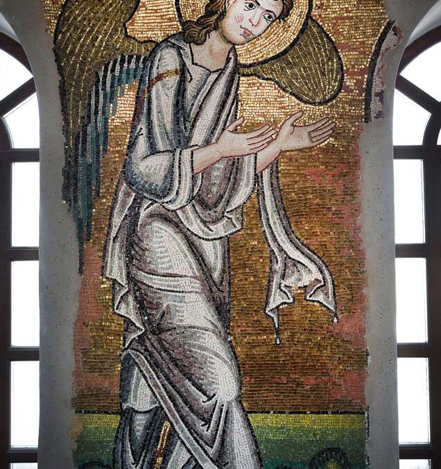 Church of Nativity Bethlehem Restoration Mosaics Angel